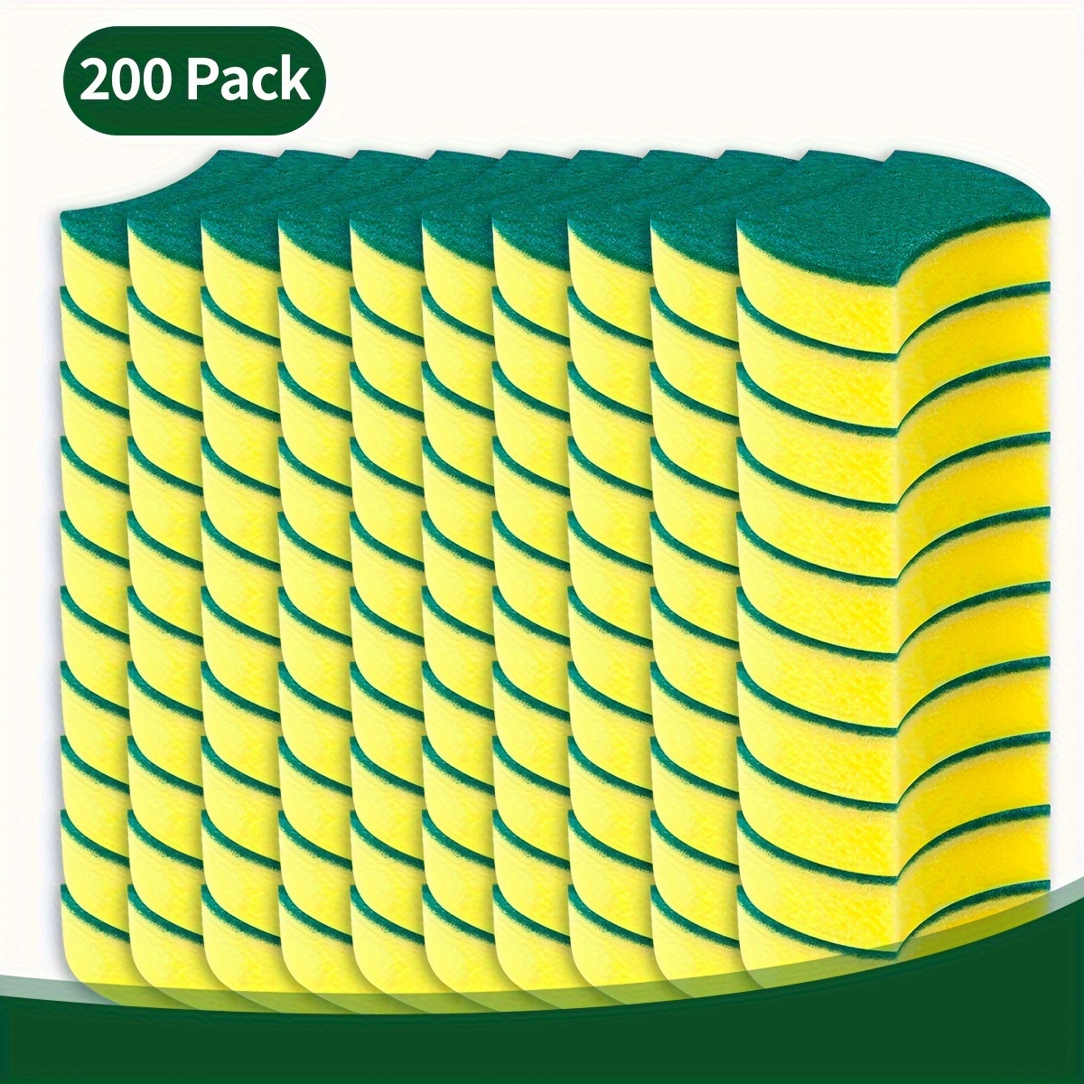 

Double-sided Multi-purpose Cleaning Sponges - 50/100/200pcs, Durable & Super Absorbent, Ideal For Kitchen, Bathroom, And Household Use