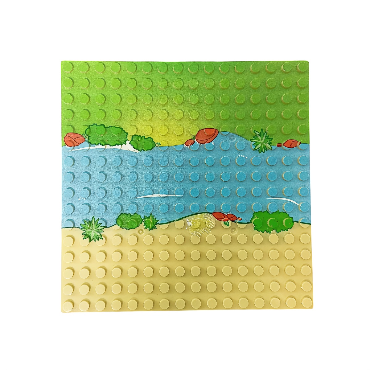 2pcs 16*16 Dots Printed Baseplate Building Blocks DIY Toys