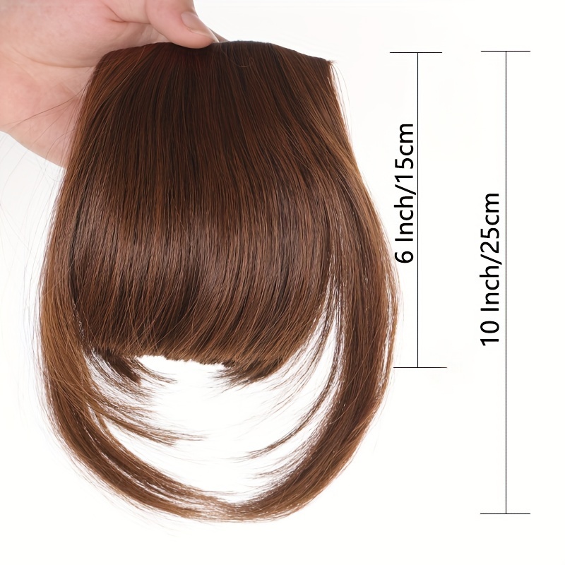 clip in synthetic hair bangs extension natural straight fringe for women heat resistant hairpiece for cosplay     hair accessory hair accessories details 3
