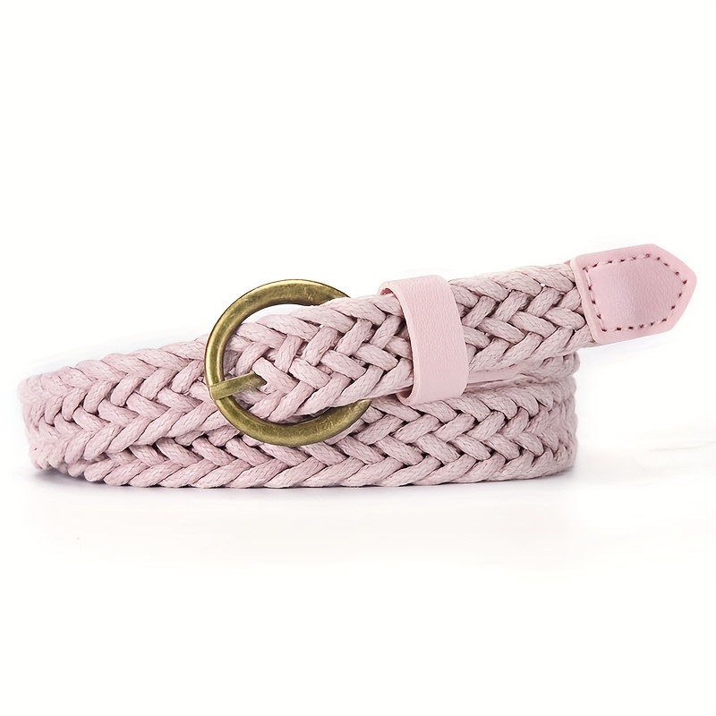 Image of 1pc Women's Braided Wax Rope Belt, Korean Style Ins-inspired Bohemian Fashion, Pairs With Dresses, Shirts, And Jeans, Suitable For Daily Outfits