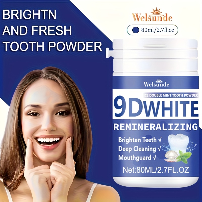 3pcs 9  remineralizing hydroxyapatite tooth powder 240ml 8 1fl oz deep cleaning mint flavored   ideal for oral health hygiene tooth brightening powder for   men and women ideal for daily deep cleaning of teeth Product details 6
