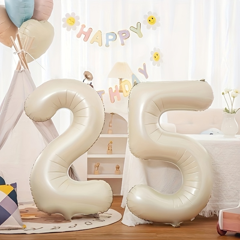 

Elegant Cream Balloon - Birthdays, Anniversaries & Celebrations - Aluminum Film, Easy To Hang