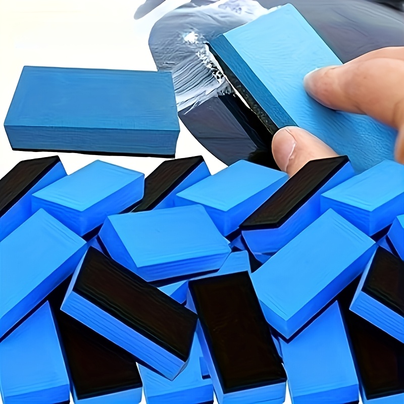 TEMU 30pcs Ceramic Coating Sponges For Car, Nano Wax Applicator Pads For Glass Polishing