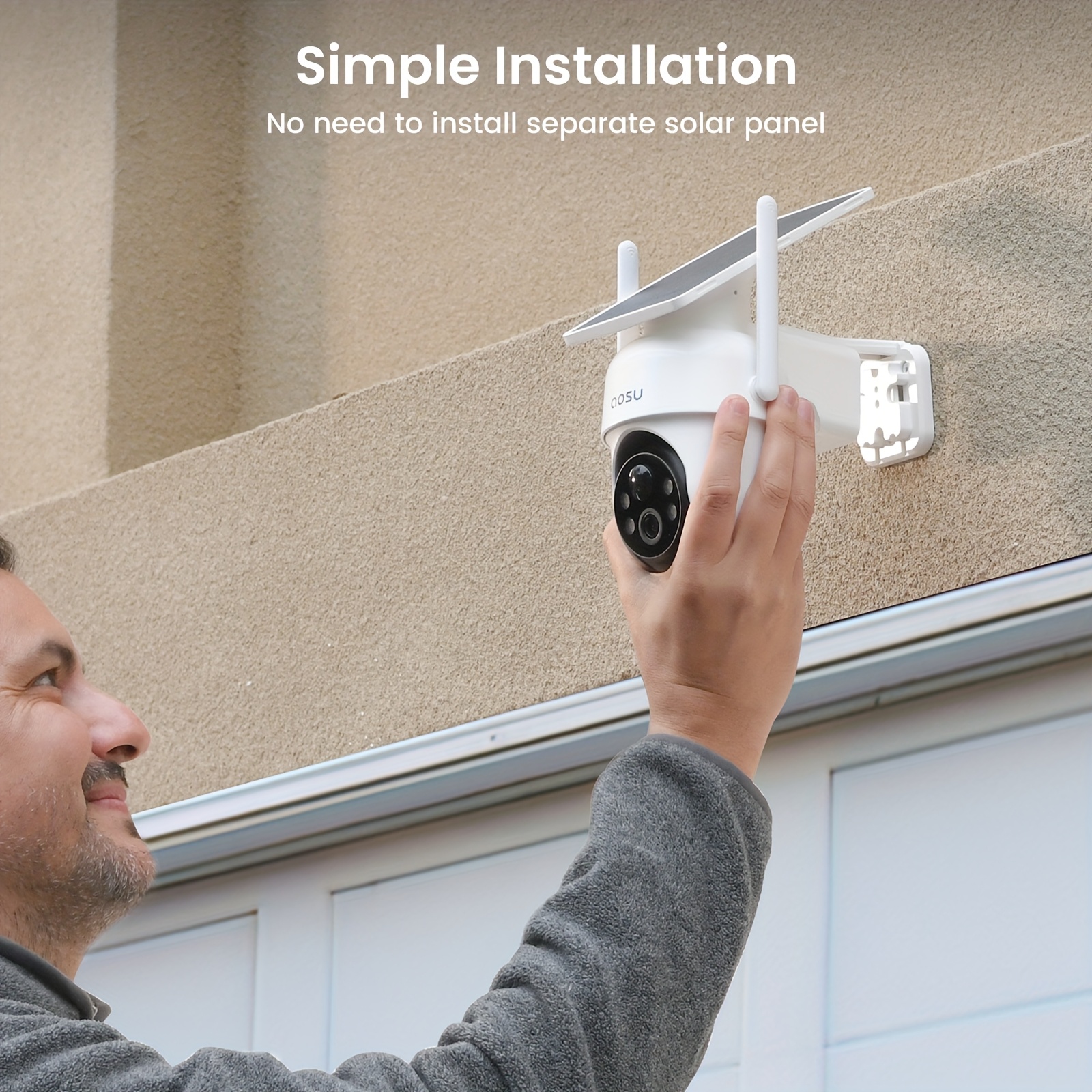 security cameras outdoor wireless, no monthly fee with solar