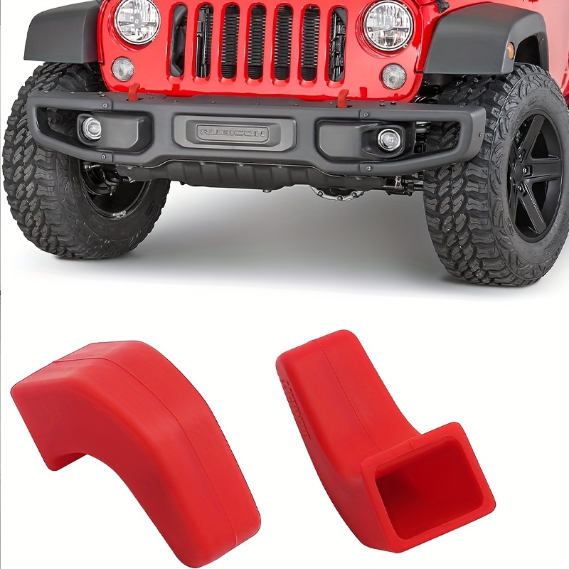 TEMU Deux cache-crochets de remorquage, pour JEEP Wrangler 4XE JL JK et Gladiator JT 2007-2024, protections de cache-crochets de remorquage pour