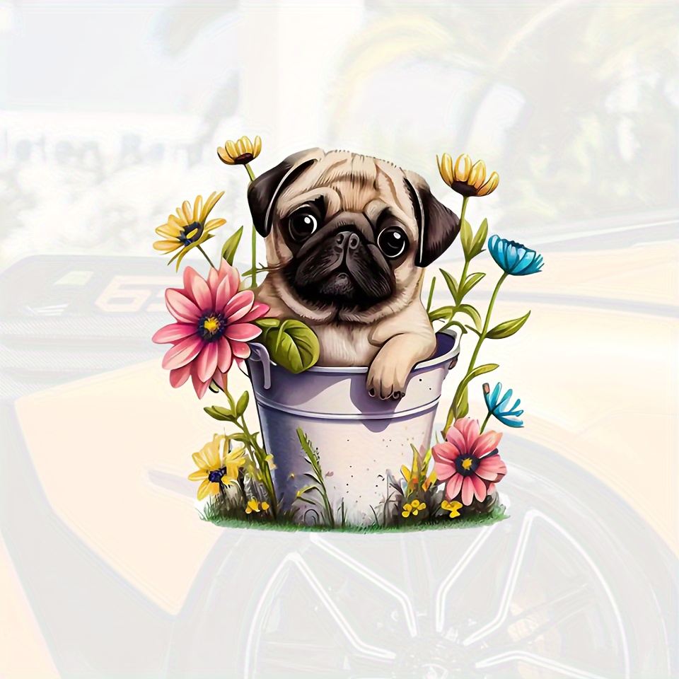 Pug Life Sticker Dog Car Window Decal Vinyl Graphic Funny - Temu