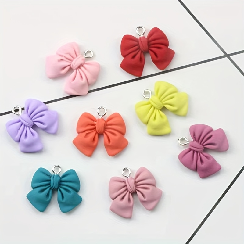 

10pcs Cute 3d Bowknot Resin Charms, 20x15mm - & Crafts, Earring Making Supplies,