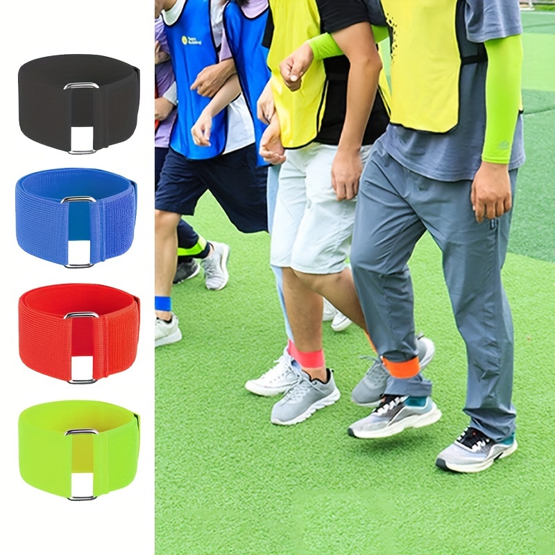 

4pcs, 3-legged Race Bands, Suitable For Outdoor Parties, Group Games & Team Competitions