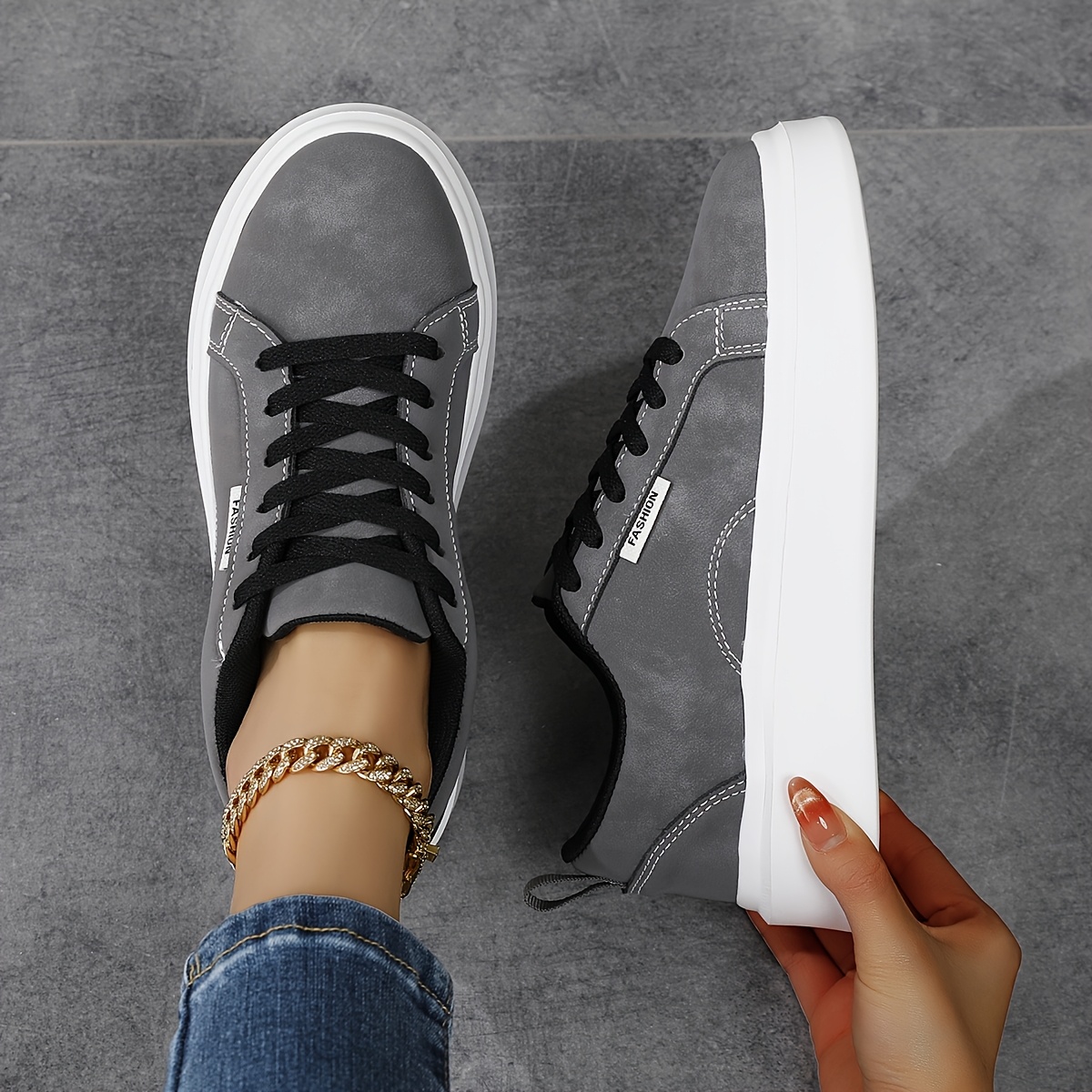 2026 new womens couples style   casual womens skate shoes   sneakers for men upper lace up casual womens shoes soft comfortable breathable lightweight with   trendy and versatile for daily commuting details 1