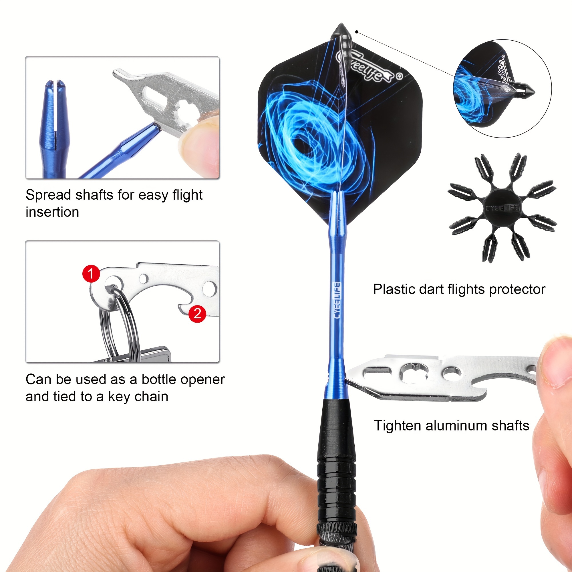 Cyeelife 22G 28G Hard Tip Darts Set of 12 with Tool
