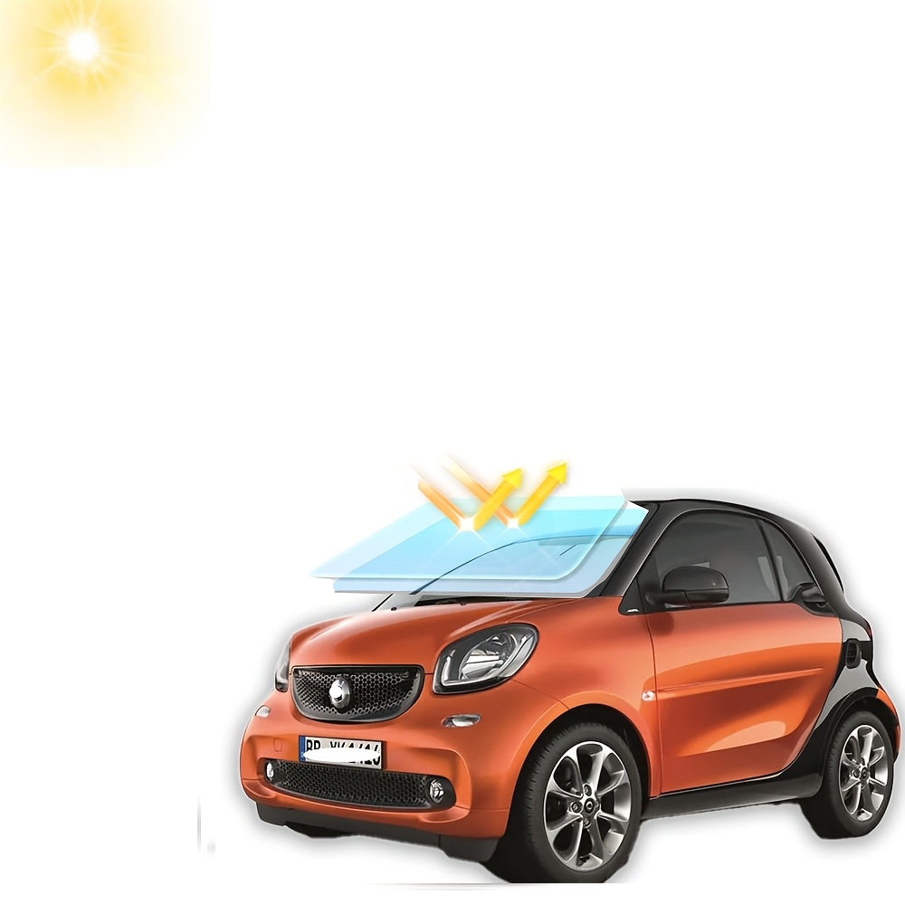 TEMU Parasole per Auto per Smart, Copertura per Parabrezza Anteriore, per Accessori Smart Protezione Solare, Pieghevole, Blocca i UV