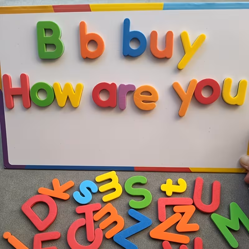 26 27 53 79pcs magnetic letters and number stickers for spelling learning toys educational toys for classroom and home back to school christmas and halloween gifts random color Product details 5