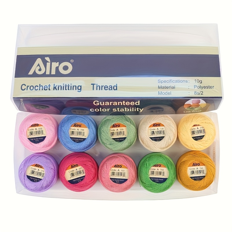 10 Skeins High-End Lace Thread for DIY Embroidery