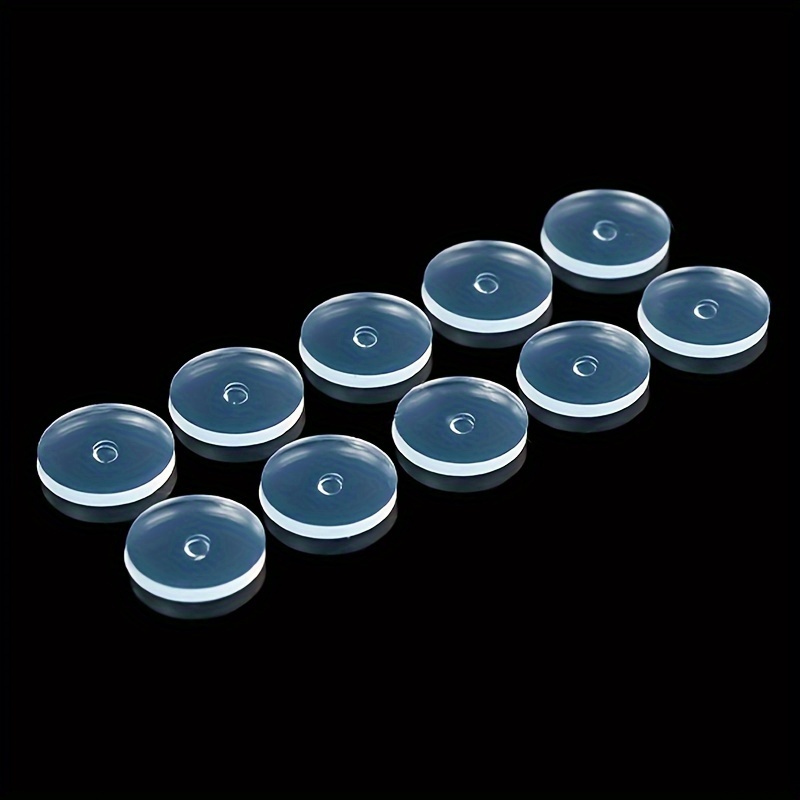 Image of 10pcs Silicone Piercing Discs For - Flexible, Counter-inflammation & Irritation Prevention For Ear Studs, Nose Rings, Lip Piercings - Hip Hop/minimalist Style
