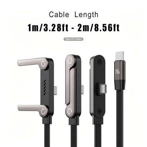 2pcs câble de charge rapide avec support téléphone pliab ° câble type-c en nylon flexible adapté pour huawei pour vivo pour oppo et autres appareils charge rapide usb c vers type c câble de données