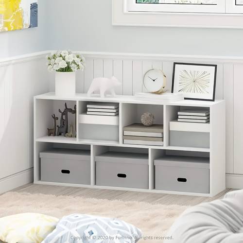7 cube bookcase bookshelf storage organizer multi purpose shelving unit for books clothes home office living room bedroom easy assembly