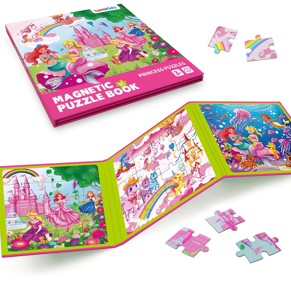 Kids Magnetic Puzzle Set, Stem Magnet Game, Ideal Christmas And Birthday Gift For Girls Ages 3+