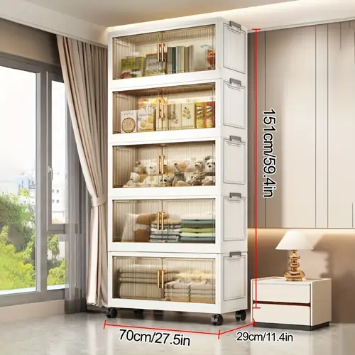70 51in oversized heavy duty room storage cabinet 3 4 5 layers suitable for rooms living rooms bathrooms and can hold items such as clothing toys large capacity storage cabinet