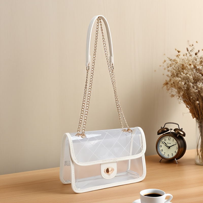 Ragsto PVC crossbody bag worn across body