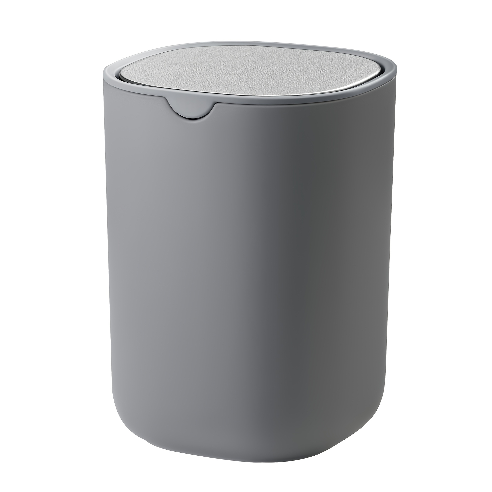 TEMU Mini Edelstahl Mülleimer mit Schwingdeckel, 1,5L kleiner Abfalleimer, Tischabfalleimer für Badezimmer, Schreibtisch, Schlafzimmer, Auto
