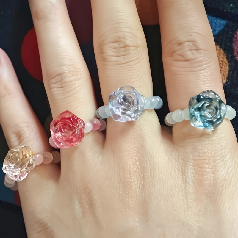 Women's Hand-Woven Minimalist April Birthstone Ring