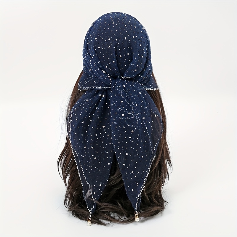 Image of Spring New Ironed 75cm Square Scarf Women's Temperament Headscarf All-match Scarf Good-looking