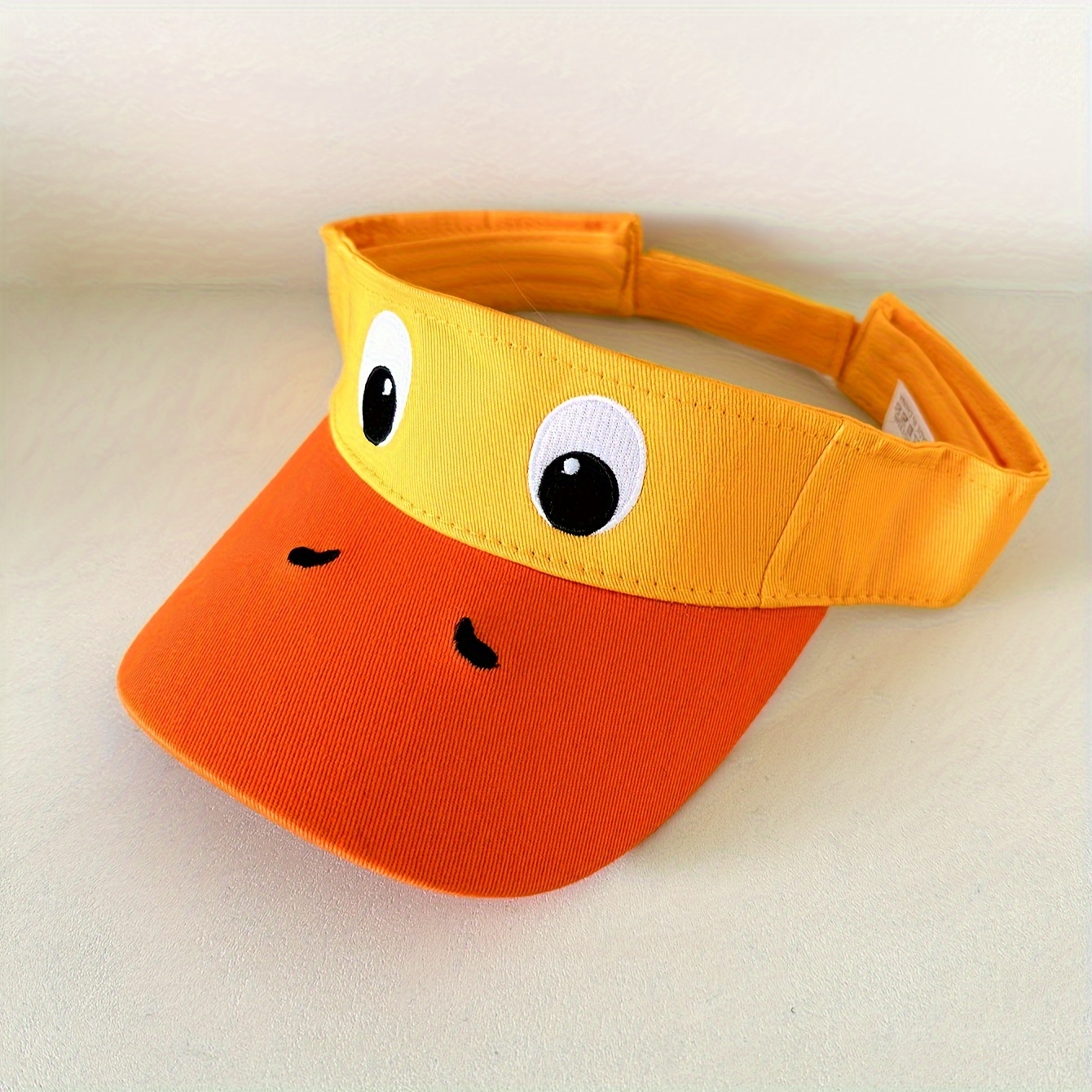 Image of Cute Little Yellow Duck Embroidered Sports Outdoor Tennis Cap Top Baseball Cap Visor
