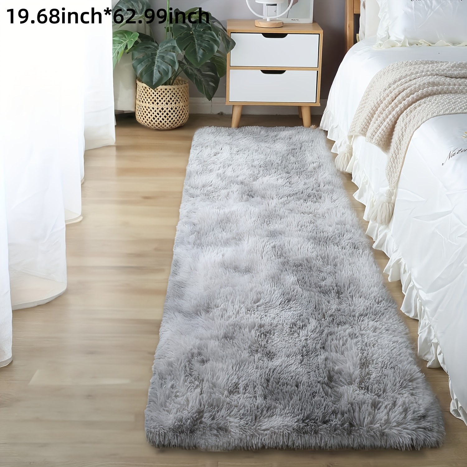 E-shop ., Weicher Plüschteppich, Rutschfester Plüsch Flauschiger Weicher Shaggy Nachttischteppich, Weihnachts-Tie-Dye Wohnzimmerteppich, Geeignet für
