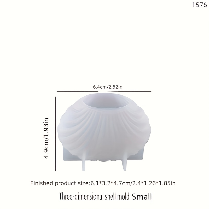 Image of Resin Casting Molds Shell Silicone Candle Mold For Candle Making, 3d Shell Candle Holder Candle Casting Silicone Mold, Suitable For Soy Wax, Scented Candle Plaster Decoration