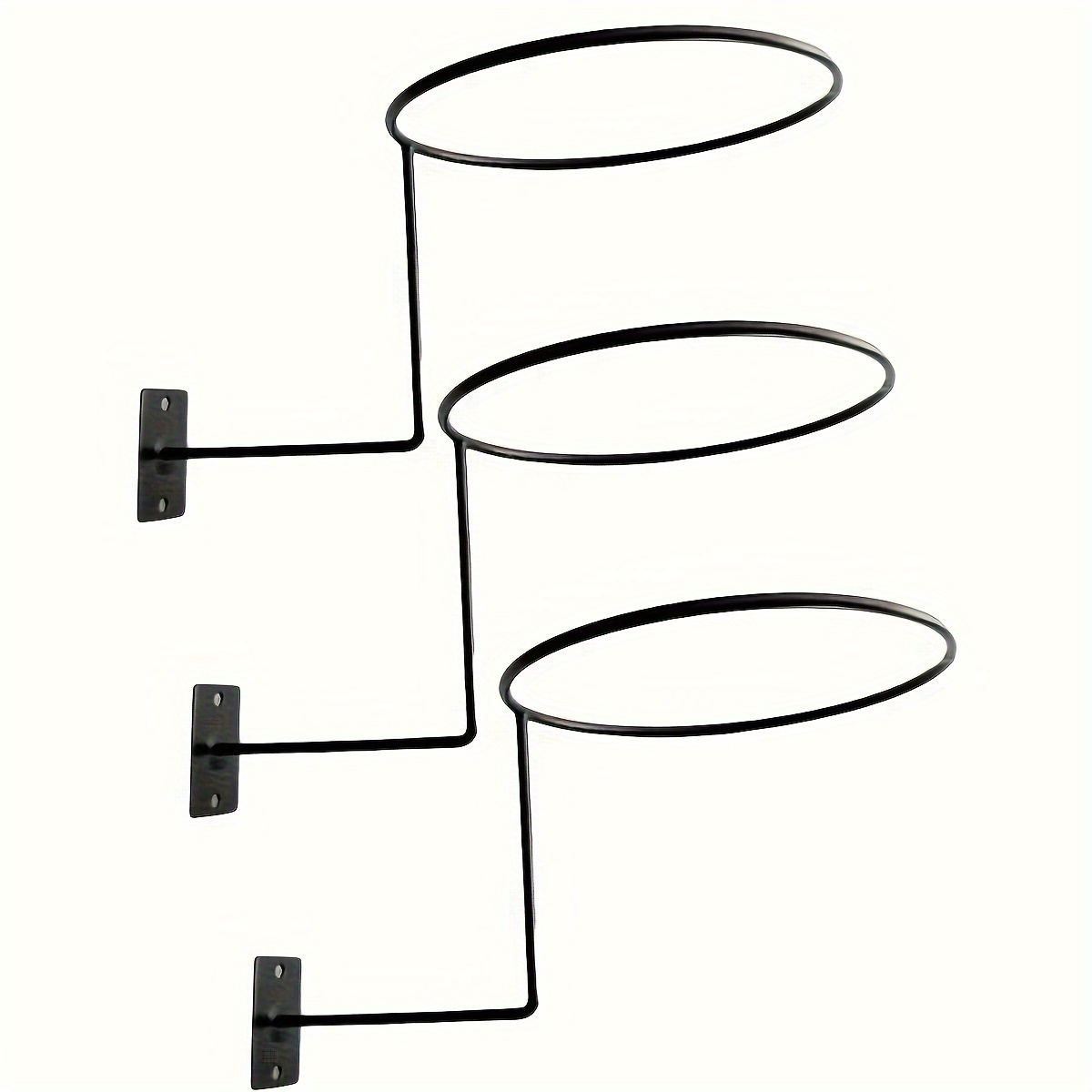 TEMU 6/3pcs Wall-mounted Metal Hooks - Contemporary Polished Finish, For Hats, Helmets, Sports Gear, Scarves & Towels - Space-saving Organizer For