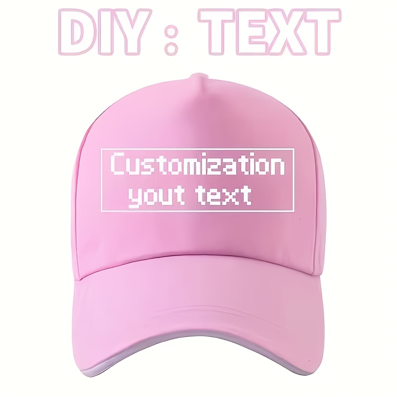 TEMU Casquette de baseball personnalisée - Casquette snapback réglable pour homme et femme, cadeau unisexe léger et confortable avec impression