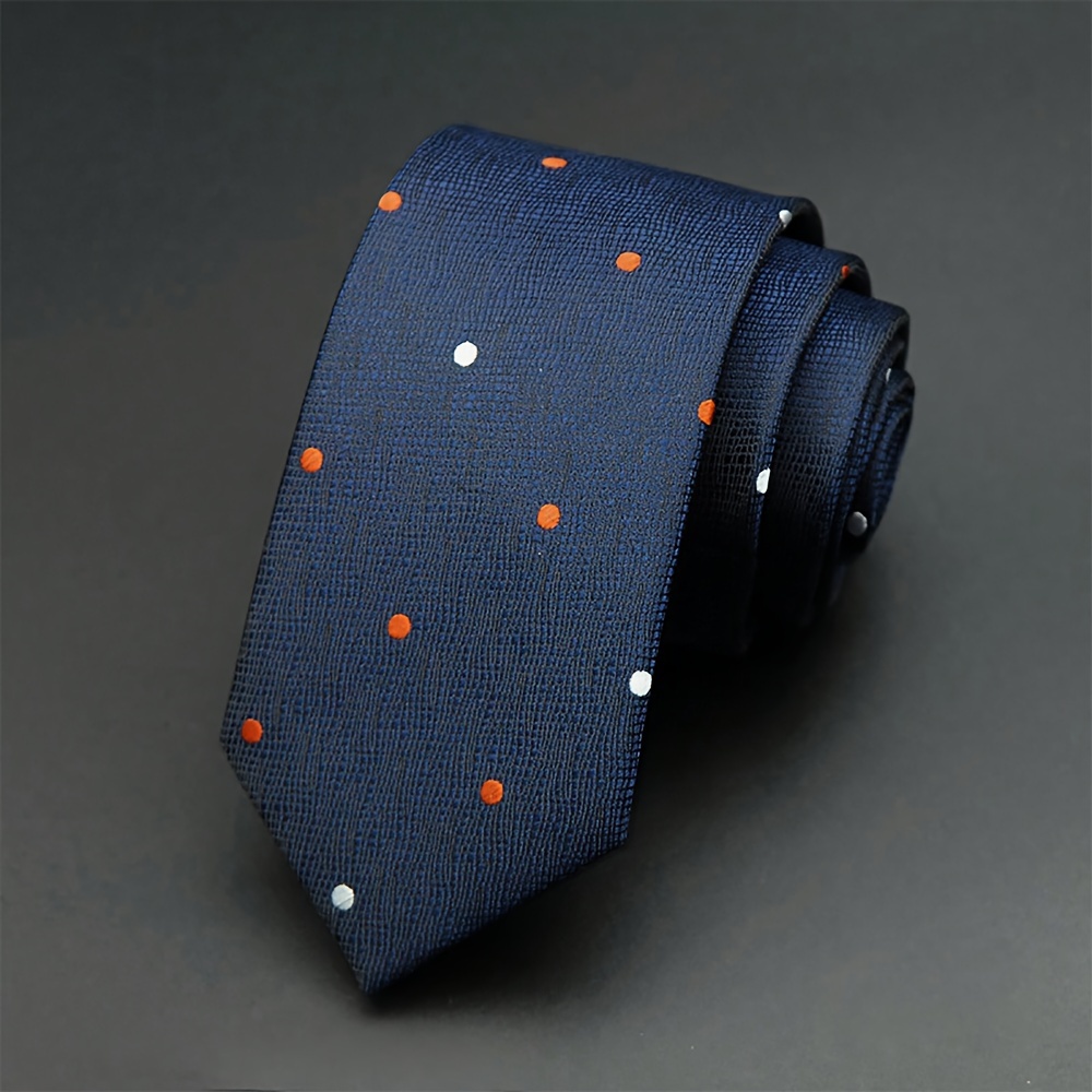 TEMU Men's 6cm Geometric Skinny Tie, High-quality Classic Fashion Wedding Party Prom Business Necktie