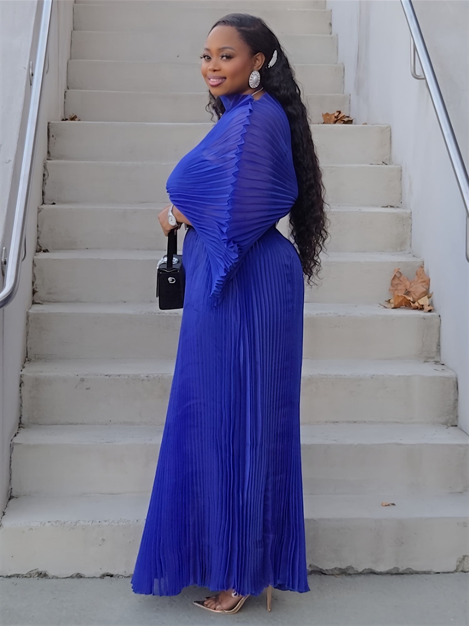 Vestido Largo de Elegante para Mujer con *s Descubiertos/Un Vestido  Formal para Invitadas de Boda con Murciélago y