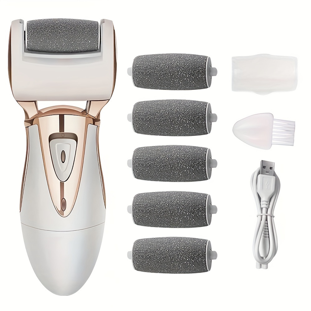 

Electric Callus Remover, Rechargeable Foot Callus Remover Pedicure Tools Foot File, With 5 Replacement Grinding Heads