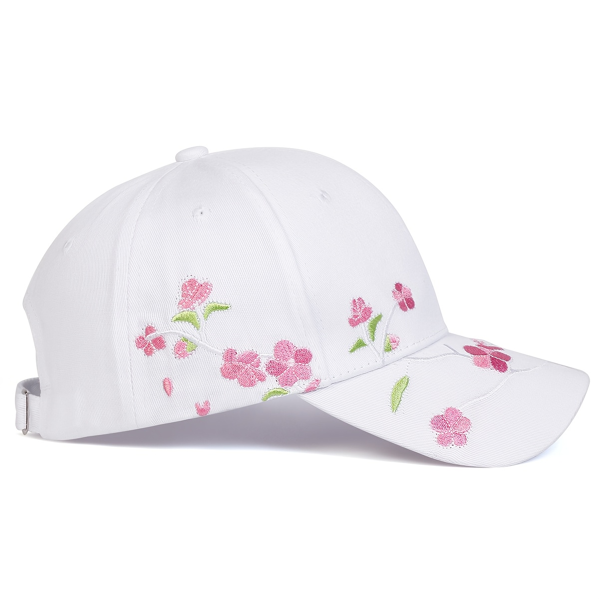 Women' Plum Embroidered Baseball With 3 - Adjustable Snapback Sun Hat, Lightweight Beanie Suitable For Daily Use, Easter Gifts, Casual & Outdoor Activities, Plum-themed