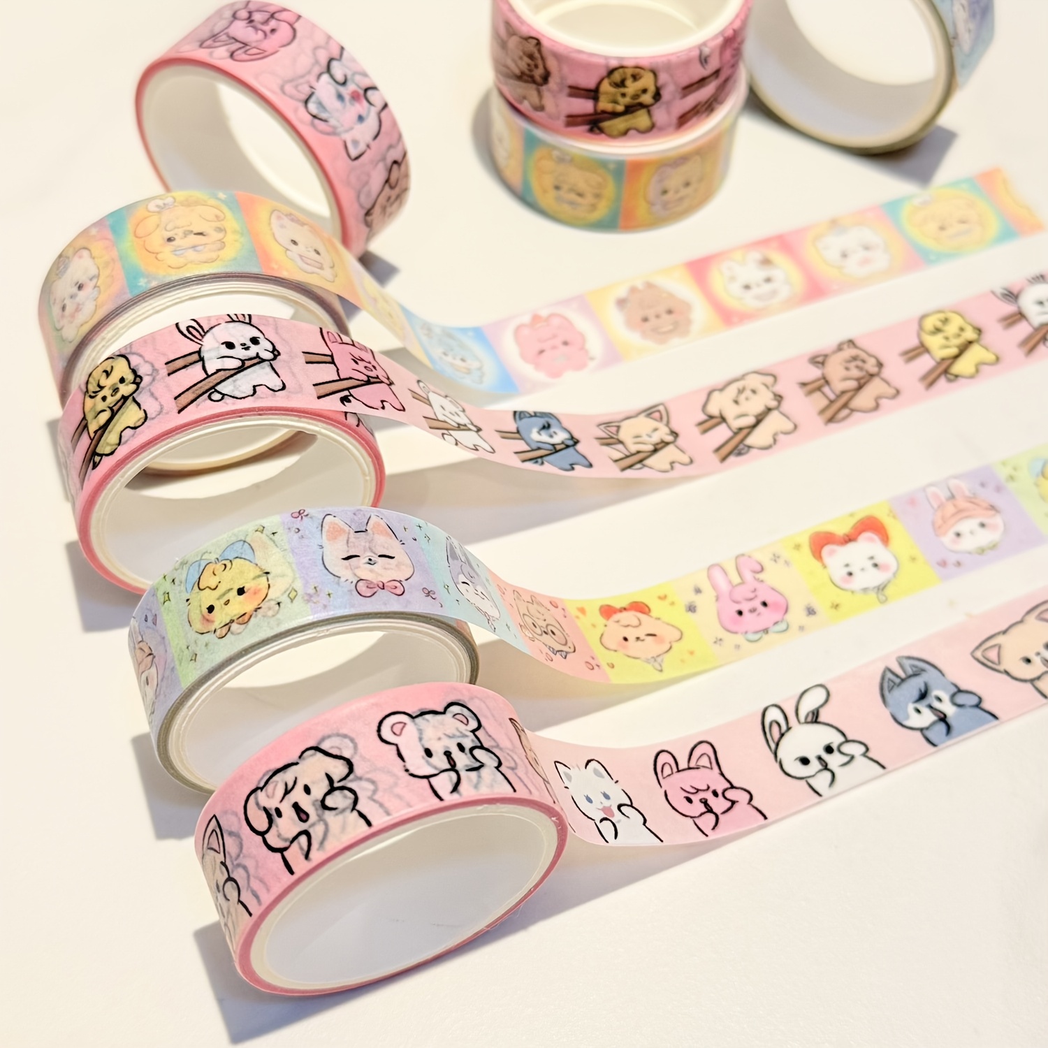 

1 Set Animal Washi Tape, Cute Decorative Paper Tapes For Scrapbooking, Diy Crafts, Journaling - Assorted Designs, Pack