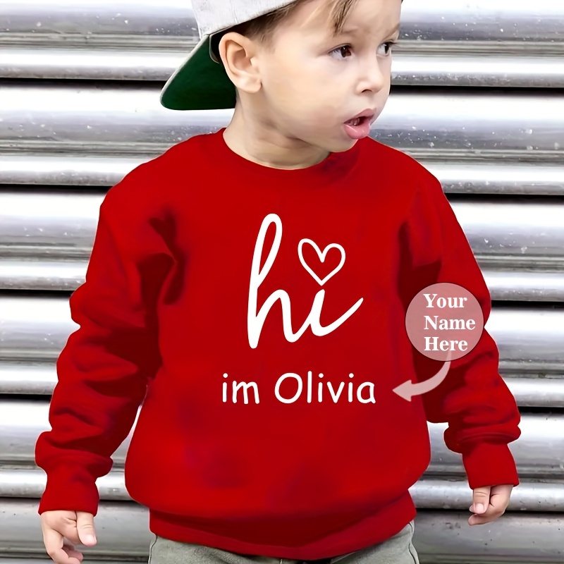 개인화 가능한 청소년용 블랙 티셔츠, 개인화된 하트 & 글자 디자인 - 부드러운 폴리에스터,   데이 선물에 이상적,   데이 의류|매력적인 그래픽 티|고급 전사 디자인, 귀여운 티셔츠