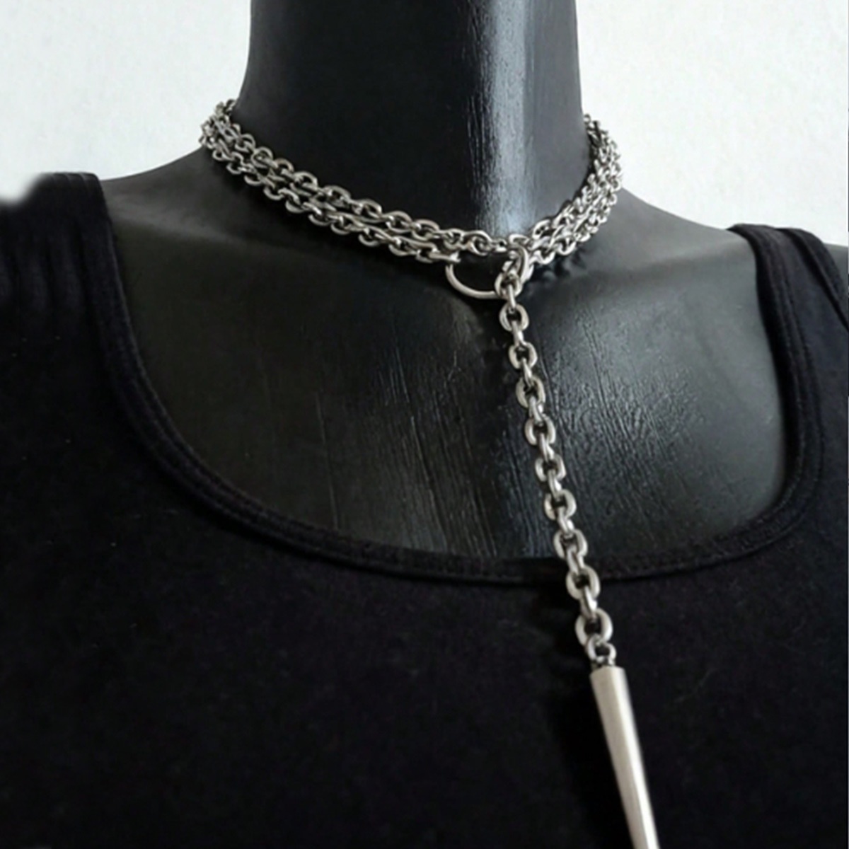 GILLNA Bat Choker Necklace, Gothic Punk Y2K Jewelry