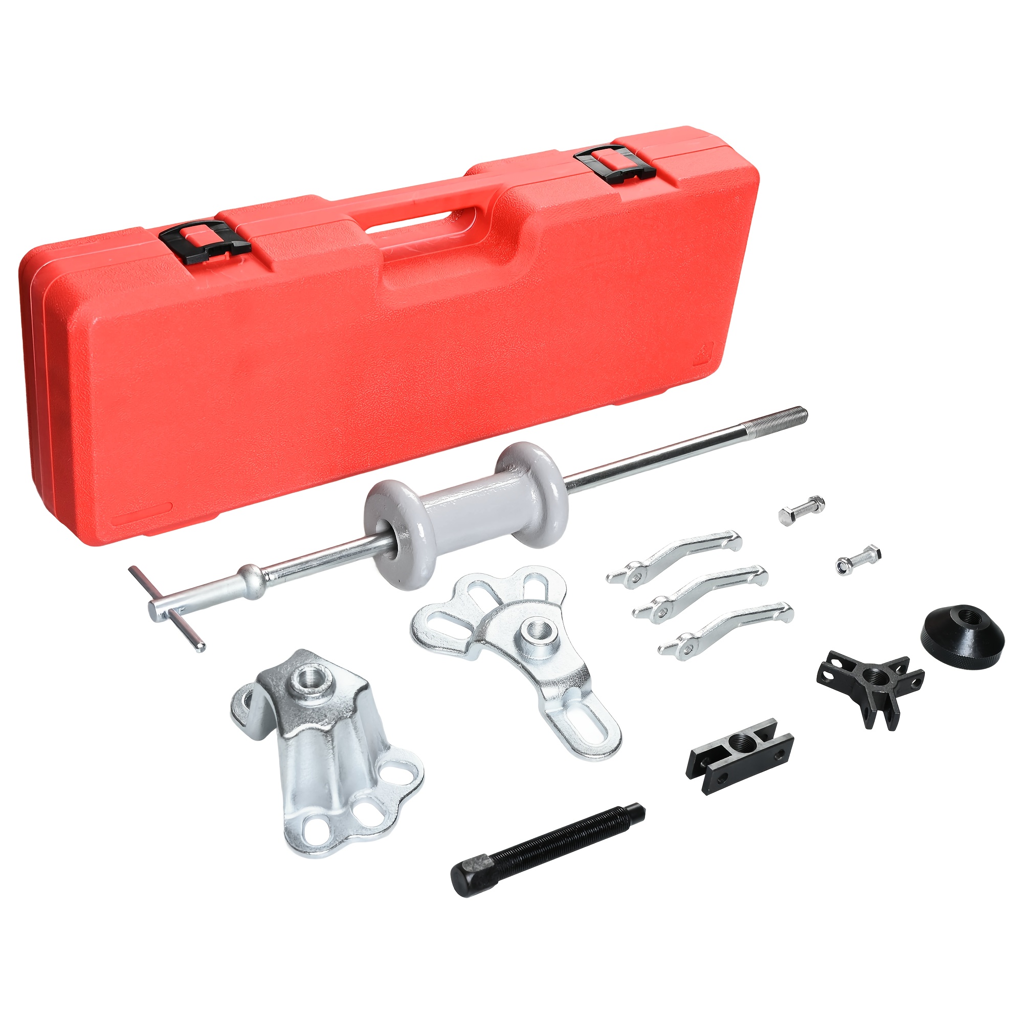 TEMU 19-pc Slide Hammer Puller Kit Bearing/race/seal Remover Tool Set 10lbs Steel Hammer 12 Adaptors Universal For Auto Repair Shops &, Best Christmas Gift, Without Battery