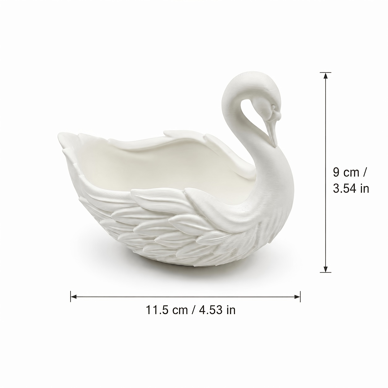 Image of Elegant Swan Shaped Jewelry Tray - Chic Decorative Trinket Dish For Rings, Earrings & Necklaces, Stylish Vanity & Bathroom Organizer, Bathroom Trays