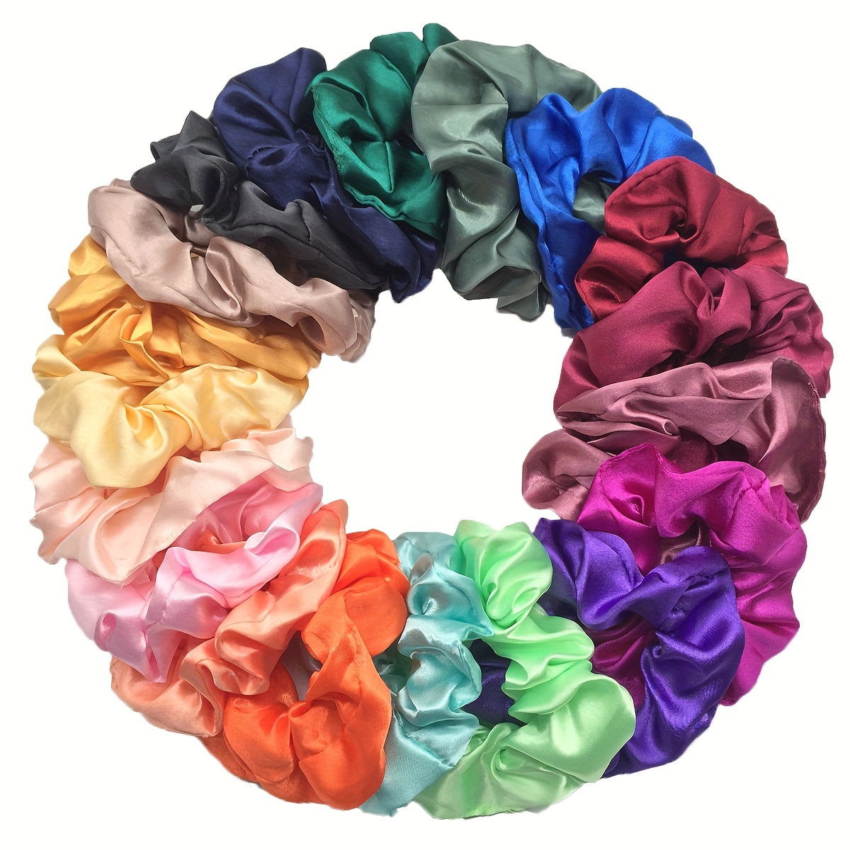 

10pcs 1set Elastic Colorful Hair Rings Big Intestine Hair Rings Women's Hair Accessories