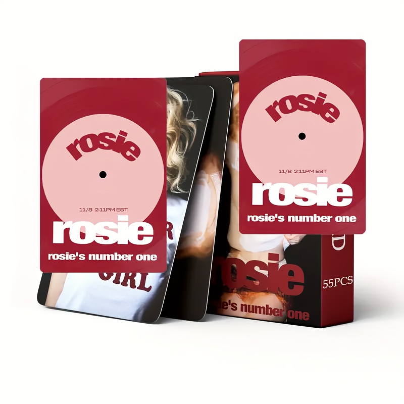 TEMU Box Of 55, Rose Greeting Cards Girl Cards , Lomo Cards, Korean Collection Cards, Greeting Cards With Photo Cards For Fans, Friendship Day,