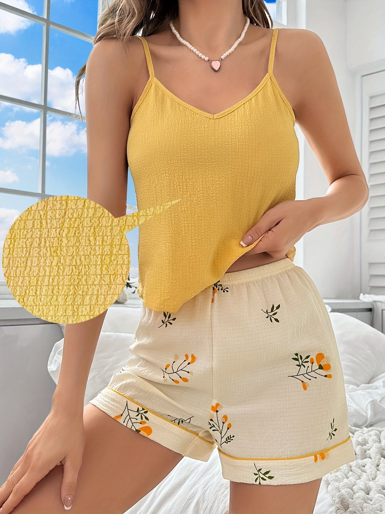 Pantalón Corto Pijamas En Short Dama Conjunto Pijama Estampado