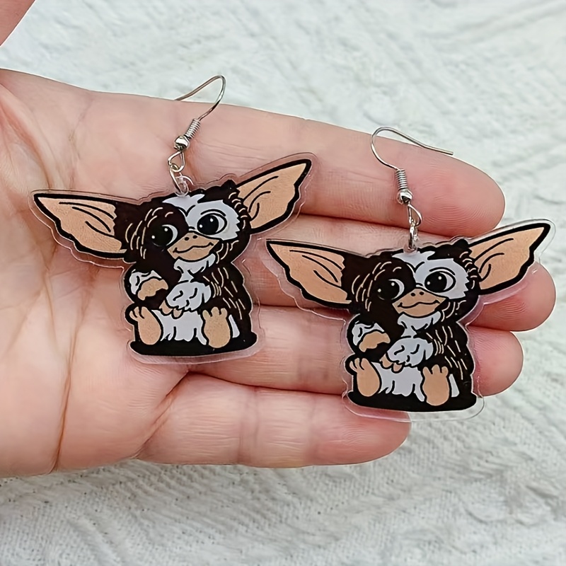 

Cartoon Dog Acrylic Dangle Earrings - Vintage Style, Alloy Posts, Casual Attire & Gifting, , Bohemia Style