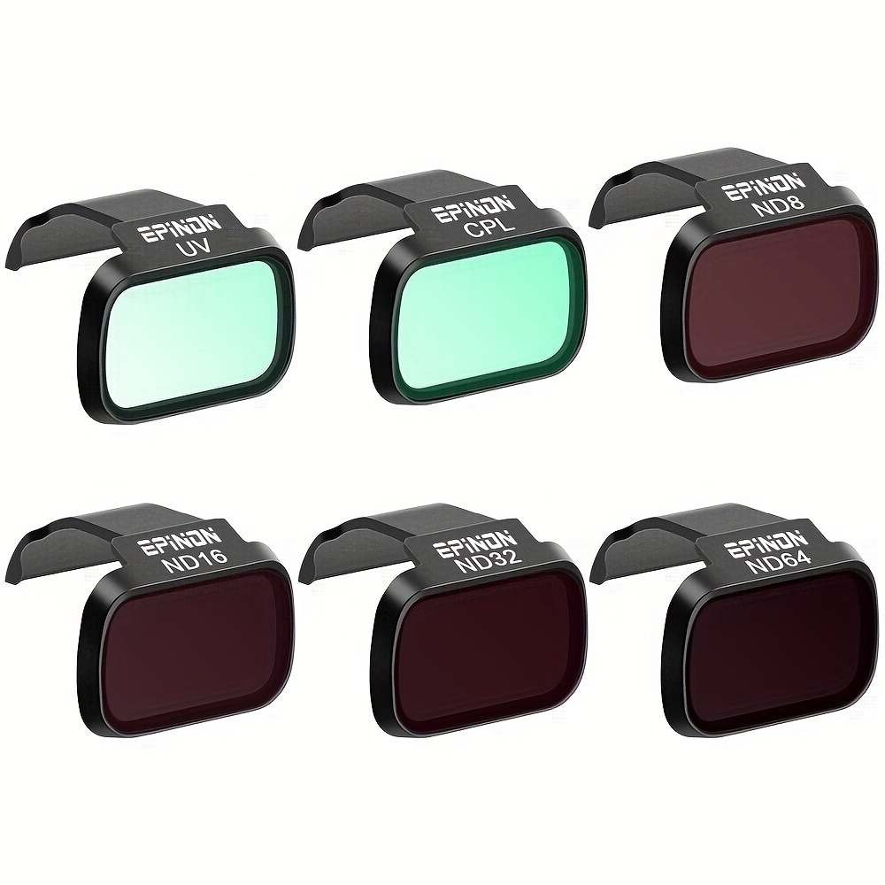 

Epinon Plastic Cpl Nd Filters Set For 4k/mini 2/ Mini/mini Se/ Accessories Camera Lens Filters Cpl Uv Nd8 Nd16 Nd32 Nd64 (6pcs)