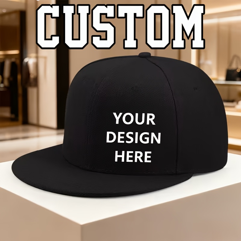 TEMU Customizable Hip-hop Cap With Personalized Text/photo/logo/picture - Streetwear Cap Suitable For Weddings, Parties, Birthdays - Add Your Own