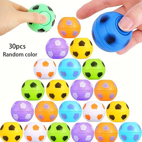10/ mini fidget spinner fußbälle, verschiedene farben - für halloween, weihnachtsgeschenke, klassenzimmer-spielzeug, geburtstagsgeschenke für jungen und mädchen, fußballspielzeug, belohnungen, zufällige farben weihnachtsgewinnspiele, weihnachtsgewinnspiele