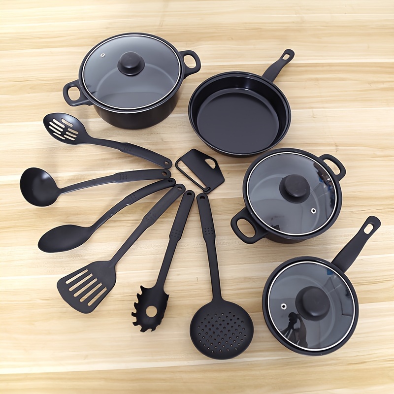 TEMU 13pcs Set Pot Soup Pot Saucepan Frying Pan Multi-piece Set Kitchen Cookware