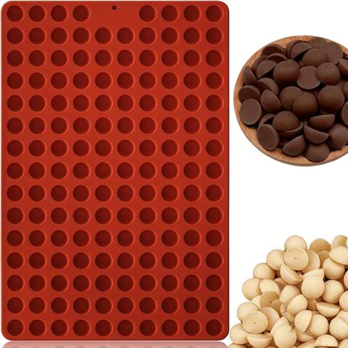 1pc of Mini Semi-Spherical Silicone Molds, Featuring 148 Cavities for Baking Round Treats Snacks, Candies, Chocolate Chip , Wax, And ; Safe for Use , Small Half-Ball Pellet Sheets Are .