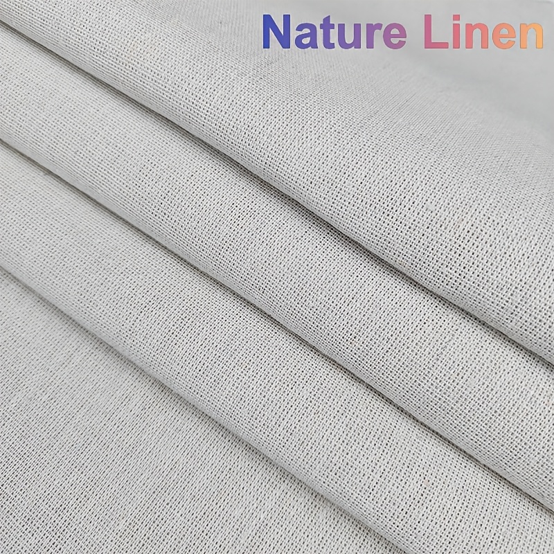 10pcs Solid Color Embroidered Linen Fabric for Crafts